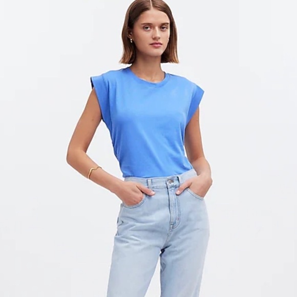 Madewell Tops - Madewell Black Side Cinched Casual Muscle Tank Tee XS